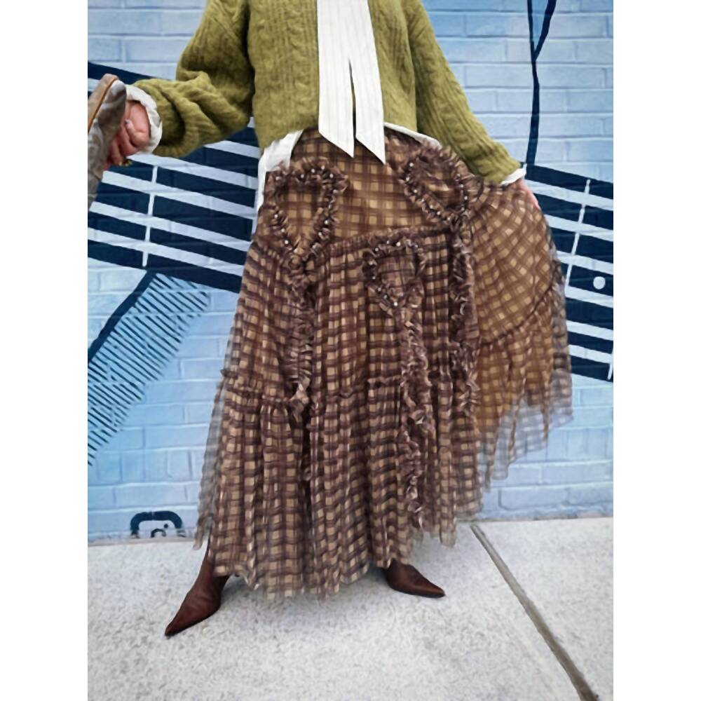 NEW BEULAHSTYLE maxi skirt in brown